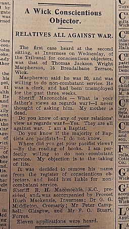 John O'Groat Journal, 15th December 1939, page 5